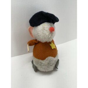 Vintage 1978 Wallace Berrie Sheriff Western Mouse Plush 5” Tall Nutshell Rare